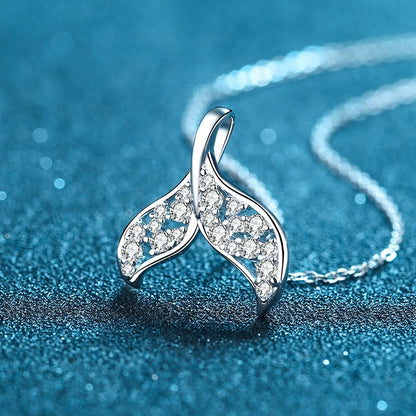 Nandini Mermaid 0.4 Carat Total Weight Moissanite Necklace — Moisza