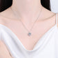 Heart-Shaped  Pink Double Halo 1 Carat Moissanite Pendant S925 Necklace