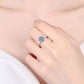 Princess Diana Oval Cut Sapphire Halo 0.5 Carat Moissanite S925 Engagement Ring