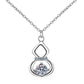 Gourd Round Cut 0.5 Carat Moissanite Diamond Platinum-Plated S925 Pendant Necklace