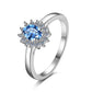Princess Diana Oval Cut Sapphire Halo 0.5 Carat Moissanite S925 Engagement Ring