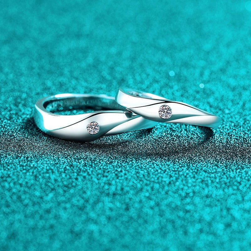 Selene Full Moon Moissanite Matching Bands — Moisza