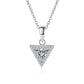 Trillion Cut Halo 0.5/ 1 Carat Moissanite Pendant Platinum-Plated S925 Necklace