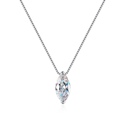 Theia Solitaire Marquise 1 Carat Moissanite Necklace — Moisza
