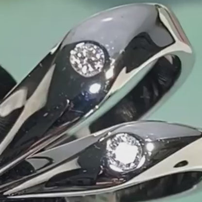 Full Moon Moissanite S925 Wedding Set as Couple Rings, Promise Rings, Matching Wedding Bands