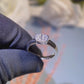 Half-Bezel Set Oval Cut Solitaire 1.5 Carat Moissanite Diamond Platinum Plated S925 Engagement Ring