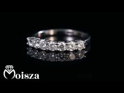 Stackable Seven-stone 0.28 / 0.7 Carat Moissanite Diamond S925 Wedding Ring (Band)