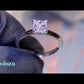 Solitär-Verlobungsring mit 1/2 Karat Moissanit-Diamant im Princess-Schliff S925 