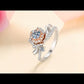 Pavé Rose 0.5 Carat Moissanite Diamond S925 Engagement Ring