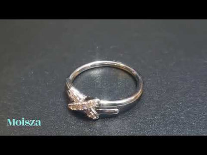 Cross Cluster Moissanite S925 Designer Ring