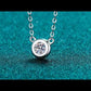 Bezel Set Round Cut Solitaire 0.5/1 Carat Moissanite Diamond S925 Necklace