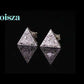 Trillion Cut Halo 0.5 Carat Moissanite Diamond Platinum-Plated S925 Stud Earrings