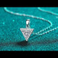 Trillion Cut Halo 0.5/ 1 Carat Moissanite Pendant Platinum-Plated S925 Necklace
