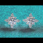 Pendientes Happy Four Leaves de 0,5/1 quilate con diamantes de moissanita S925 