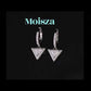 Trillion Cut Halo 0.5 / 1 Carat Moissanite Diamond Platinum-Plated S925 Pave Leverback Drop Earrings