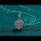 Heart-Shaped Halo 1 Carat Moissanite Pendant Platinum-Plated S925 Necklace