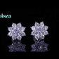 Floral Round Cut 0.3 /0.5/ 1 Carat Moissanite Diamond S925 Stud Earrings