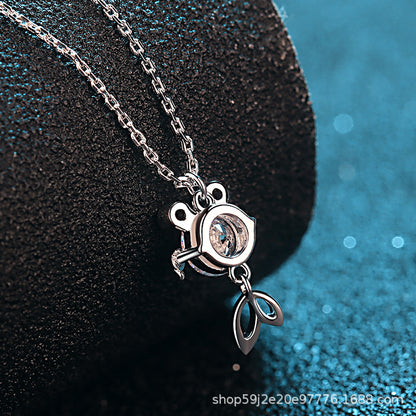 Goldfish Moissanite S925 necklace 0.5ct /1ct D VVS1 Moissanite, gift for her, gift for girlfriend, girl, gift for Women, gift for mother, mom, mum, gift for wife, for lover, Birthday, Valentine’s Day, Mother’s Day, GRA Certificate, free gift box
