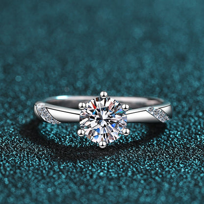 Engagement Ring, Wedding Ring, Promise Ring, Gift for Her, Gift for Women, Gift for mother, mom, mum, High-quality Moissanite Diamond Ring S925 Sterling Silver with GRA Certificate, Valentine's Day, Mother's Day