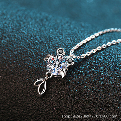 Goldfish Moissanite S925 necklace 0.5ct /1ct D VVS1 Moissanite, gift for her, gift for girlfriend, girl, gift for Women, gift for mother, mom, mum, gift for wife, for lover, Birthday, Valentine’s Day, Mother’s Day, GRA Certificate, free gift box