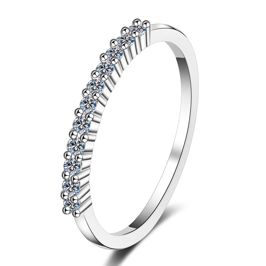 Wedding Ring, wedding band,  Gift for Girl, Girlfriend, Gift for Her, Gift for Women, Gift for Mother, Mom, Mum, Valentine’s Day, Mother’s Day, birthday, Stackable S925  Moissanite Diamond Eternity Band