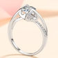 Heart Setting Round Cut Pave Solitaire 0.5 /1 Carat Moissanite Diamond S924 Engagement Ring