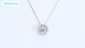 Dancing Necklace S925 0.5ct D color Moissanite Silver Necklace, Gift for Her, Gift for Girlfriend, girl, Gift for Women, Gift for Mother, Mom, Mum, gift for wife, for lover, Birthday, Anniversary, Valentine’s Day, Mother’s Day, GRA Certificate