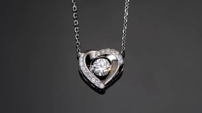 Moissanite Dancing Necklace S925 Sterling Silver 0.8ct, Gift for Her, Gift for Girlfriend, girl, Gift for Women, Gift for Mother, Mom, Mum, gift for wife, for lover, Birthday, Anniversary, Valentine’s Day, Mother’s Day, GRA Certificate, 