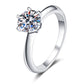 Mila Round Cut 6-Prong Solitaire 0.5 - 5 Carat Moissanite Diamond S925 Engagement Ring