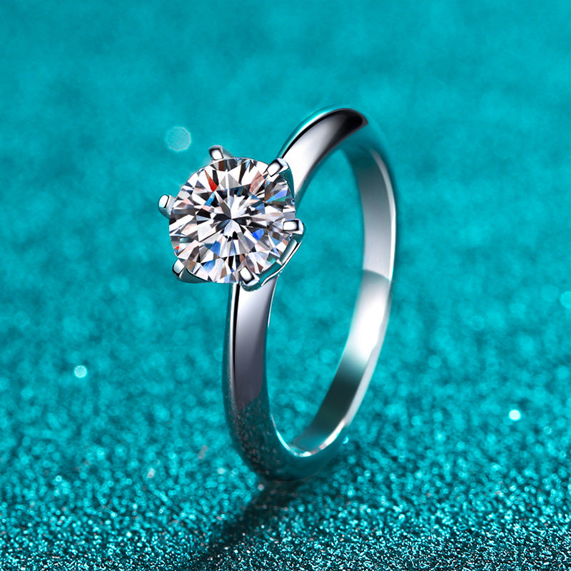 Mila Stylish 6 Claw 0.5ct - 5ct Moissanite Diamond S925 Engagement Ring