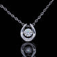 Dancing Necklace S925 0.5ct D color Moissanite Silver Necklace, Gift for Her, Gift for Girlfriend, girl, Gift for Women, Gift for Mother, Mom, Mum, gift for wife, for lover, Birthday, Anniversary, Valentine’s Day, Mother’s Day, GRA Certificate, 