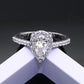 Pear cut ring,  Sophie Turner ring, engagement ring, promise ring, wedding, gift for her, girl, girlfriend, for women, mother, mom, mum, for wife, Pear-cut 1ct S925 Moissanite Diamond ring on pave band, Valentine’s Day, Mother’s Day, Birthday, anniversary 