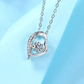 Dancing Necklace S925 0.5ct D color Moissanite, Gift for Her, Gift for Girlfriend, girl, Gift for Women, Gift for Mother, Mom, Mum, gift for wife, for lover, Birthday, Valentine’s Day, Mother’s Day, GRA Certificate, free gift box