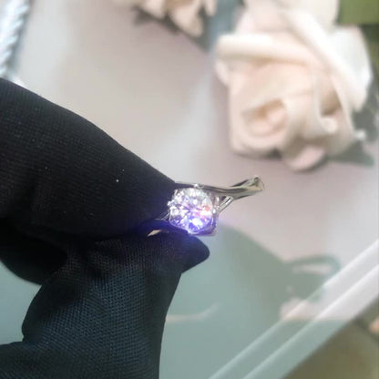  Engagement Ring, Wedding Ring, Promise Ring, Gift for Her, Gift for Girl, Girlfriend, Gift for Women, Gift for wife, Mother, Mom, Mum, Valentine’s Day, Mother’s Day, birthday, anniversary, 1ct S925 Heart-Shape Head Moissanite Diamond Ring, GRA Certificate