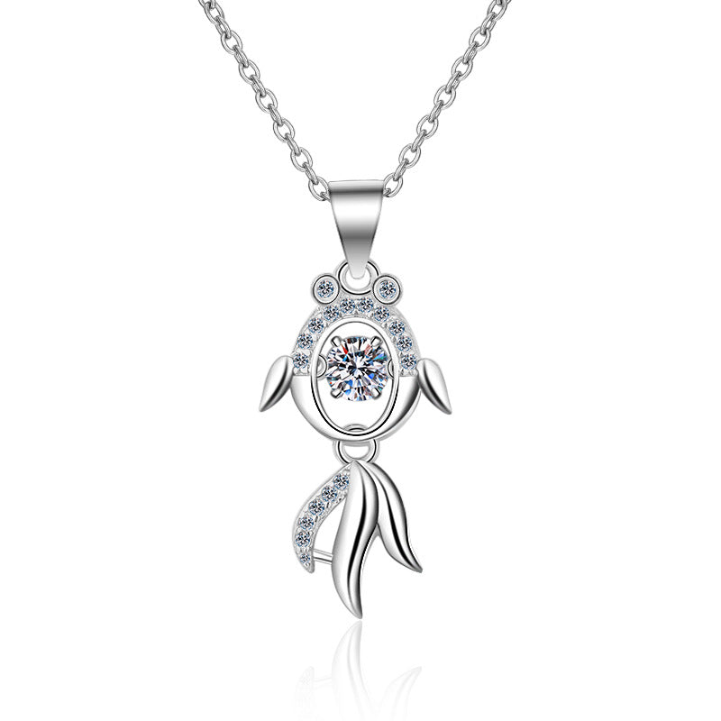 Moissanite Dancing Necklace, S925 Sterling Silver, 0.3ct Moissanite diamond necklace, Gift for Her, Gift for Girlfriend, girl, Gift for Women, Gift for Mother, Mom, Mum, gift for wife, for lover, Birthday, Anniversary, Valentine’s Day, Mother’s Day, Graduation Day,