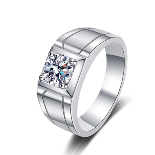 Frosted Man Ring, wedding ring, wedding band, promise ring, gift for him, man, boyfriend, for husband, S925 Moissanite Diamond ring, Valentine’s Day, Birthday, anniversary