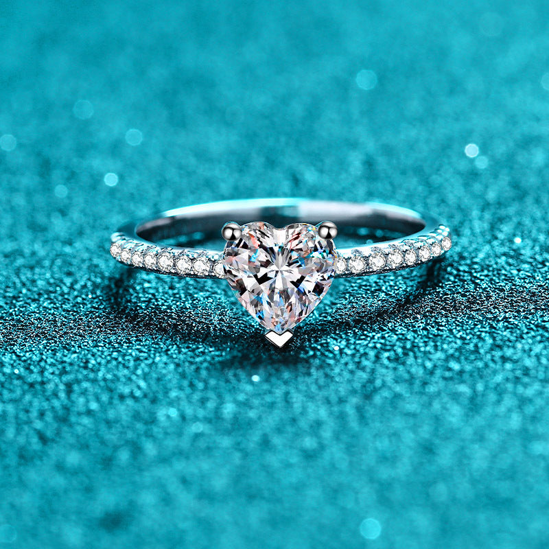 1.37 CTW HEART SHAPE DIAMOND WEDDING RING SET F VS2 (Includes a Matching Wedding  Ring)