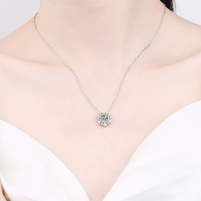 Moissanite Dancing Necklace, S925 Sterling Silver, 0.5ct Moissanite diamond necklace, Gift for Her, Gift for Girlfriend, girl, Gift for Women, Gift for Mother, Mom, Mum, gift for wife, for lover, Birthday, Anniversary, Valentine’s Day, Mother’s Day, Graduation Day, GRA Certificate