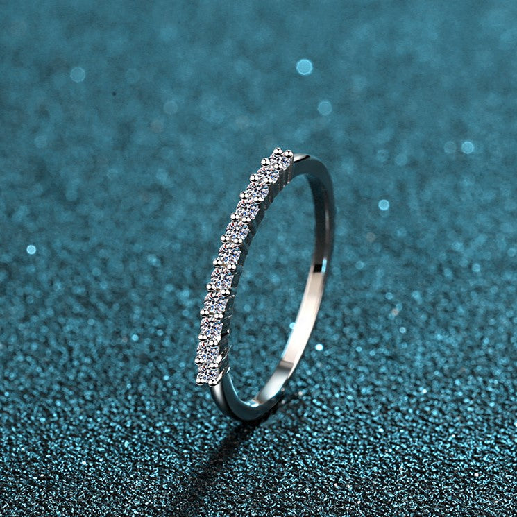 Selene Stackable 11-Stone Moissanite Wedding Band — Moisza