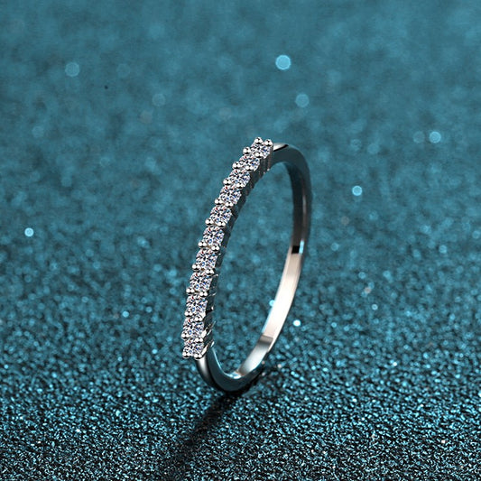 Selene Stackable 11-Stone Moissanite Wedding Band — Moisza