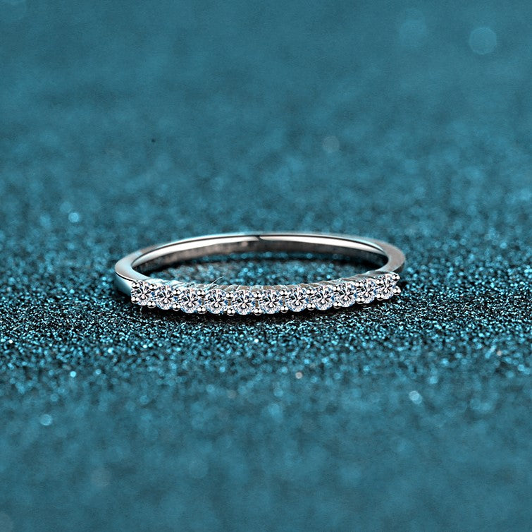 Selene Stackable 11-Stone Moissanite Wedding Band — Moisza