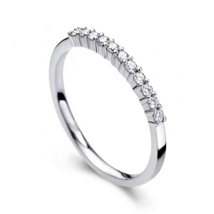 Selene Stackable 11-Stone Moissanite Wedding Band — Moisza