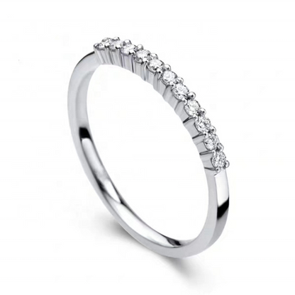 Selene Stackable 11-Stone Moissanite Wedding Band — Moisza