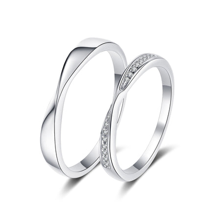Selene Twisted Pavé Moissanite Wedding Band — Moisza