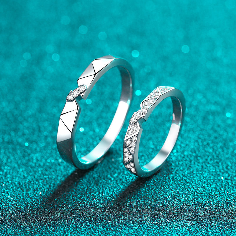 Selene Faceted Moissanite Matching Bands — Moisza