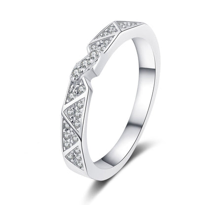 Selene Faceted Pavé Moissanite Wedding Band — Moisza