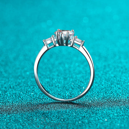 Venus Baguette Heart-Shaped 1.2 Carat Moissanite Engagement Ring — Moisza