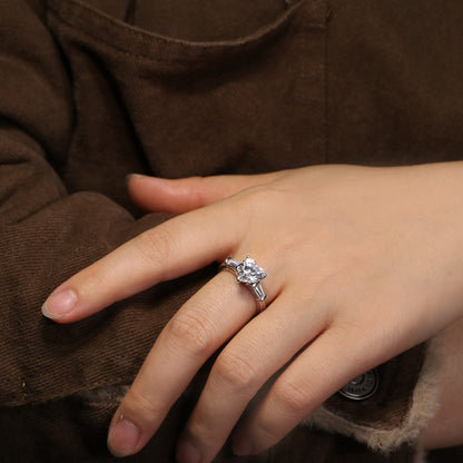 Venus Baguette Heart-Shaped 1.2 Carat Moissanite Engagement Ring — Moisza