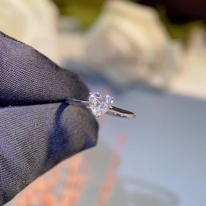 Venus Solitaire Heart-Shaped 0.5 Carat Moissanite Engagement Ring — Moisza