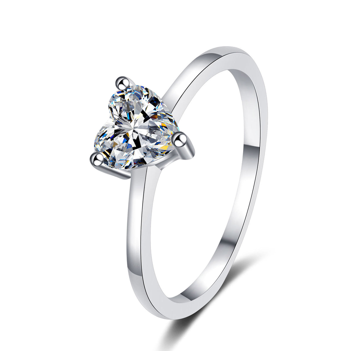 Venus Solitaire Heart-Shaped 0.5 Carat Moissanite Engagement Ring — Moisza